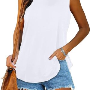 Breezy Elegance – Women's Summer Sleeveless Tunic Tops