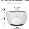 Effortless Salad Prep – Ourokhome 6.3 QT One-Handed Salad Spinner
