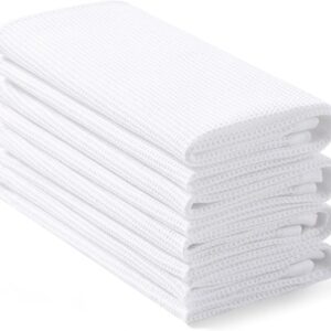 Homaxy Cotton Waffle Weave Kitchen Towels – Soft, Absorbent & Quick-Drying (4-Pack, 16x26", White)