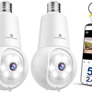Secure Smarter — SYMYNELEC 5G Light Bulb Cameras (2-Pack)