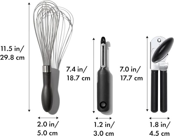 Elevate Your Kitchen Essentials – OXO Good Grips 3-Piece Stainless Steel Gadget Set