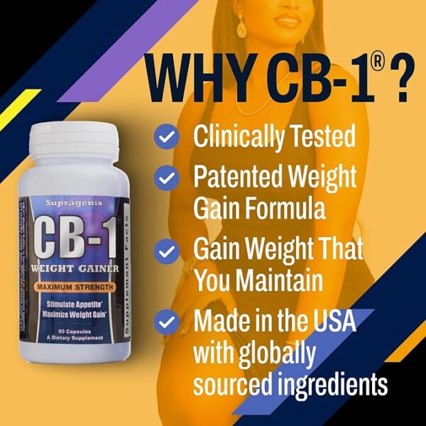 CB-1 Weight Gainer Pills (90 Count) – Appetite Booster for Men & Women
