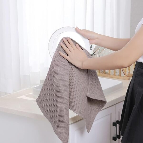 Homaxy Waffle Weave Kitchen Dish Towels – 100% Cotton, Ultra Soft & Quick-Drying (6-Pack, Mixed Colors)