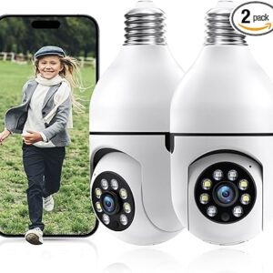 Bright Security — 2K Light Bulb Cameras with Motion Alerts & Two-Way Talk