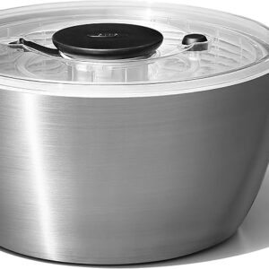 Effortless Salad Prep – OXO Good Grips Stainless Steel Salad Spinner