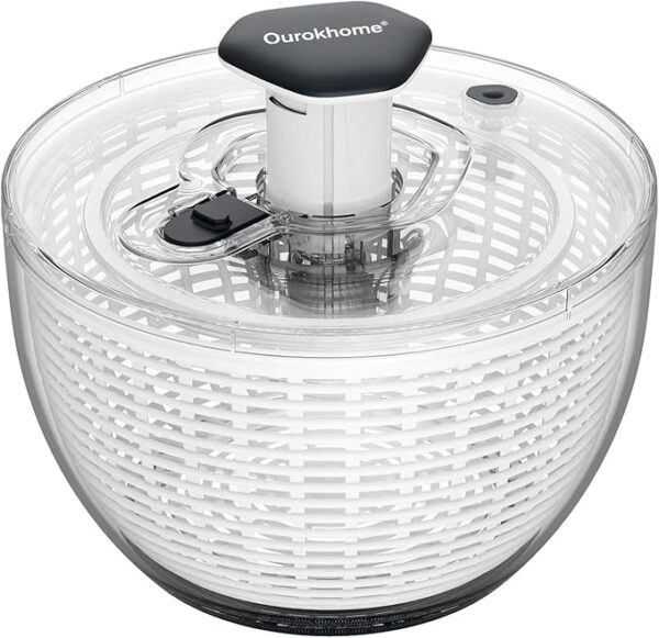 Effortless Salad Prep – Ourokhome 6.3 QT One-Handed Salad Spinner