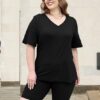 Effortless Summer Style – AGSEEM Two-Piece V-Neck Biker Short Set