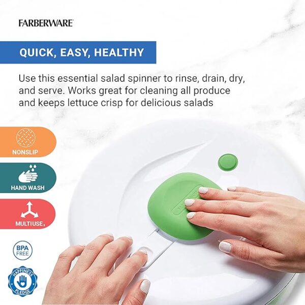Freshness at Your Fingertips – Farberware Pro Pump Salad Spinner