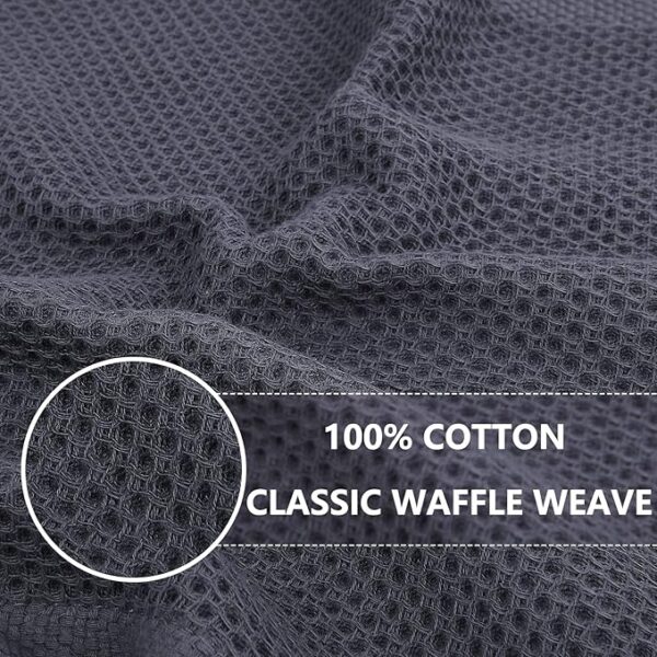 Homaxy Waffle Weave Kitchen Dish Towels – 100% Cotton, Ultra Soft & Quick-Drying (6-Pack, Mixed Colors)
