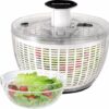 Effortless Salad Prep – Ourokhome 6.3 QT One-Handed Salad Spinner