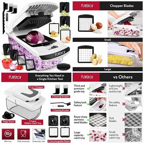 Transform Your Meal Prep – Fullstar 4-in-1 Vegetable Chopper & Spiralizer