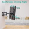 WALI Full Motion TV Wall Mount for 32–70” Flat & Curved TVs
