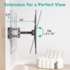 WALI Full Motion TV Wall Mount for 32–70” Flat & Curved TVs