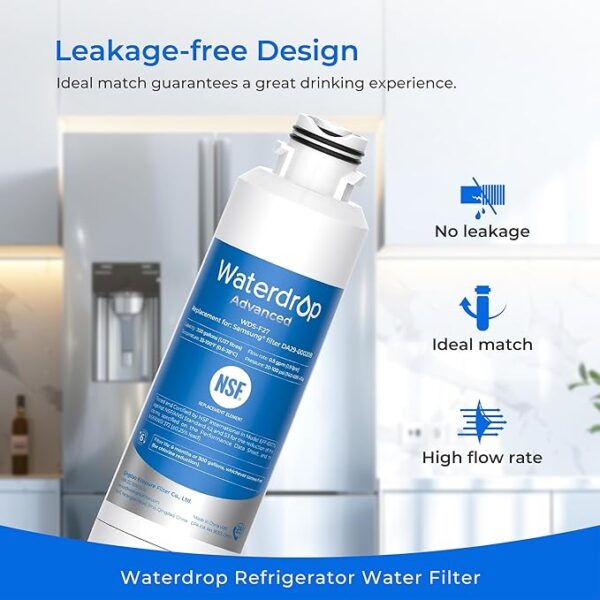 Waterdrop DA29-00020B Refrigerator Water Filter – 3-Pack Replacement for Samsung HAF-CIN/EXP