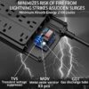18-Outlet Surge Protector Power Strip – 6FT Heavy-Duty Cord & USB Ports