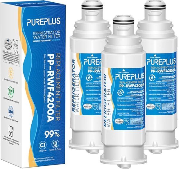 PUREPLUS DA97-17376B Water Filter – Samsung Refrigerator Replacement (3-Pack)